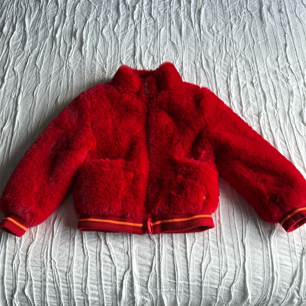 Carrement Beau faux fur bomber jacket